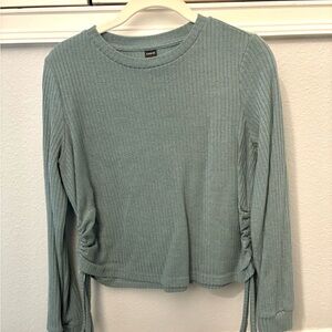 SHEIN Blue-Green Ribbed Top